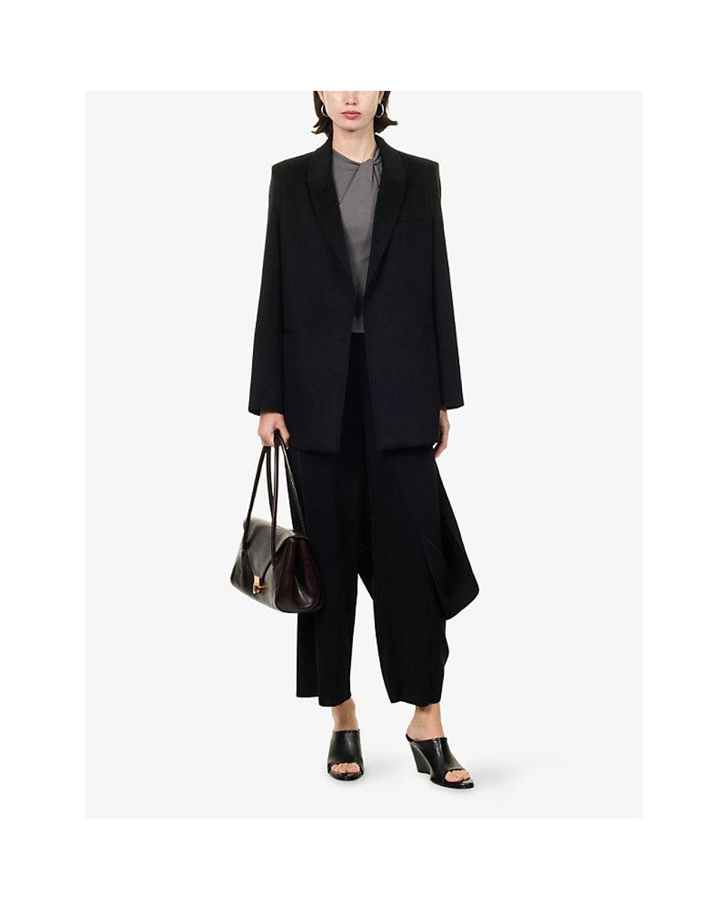 Frenckenberger Black Fren Notch-Lapel Wool-And-Cashmere Blazer