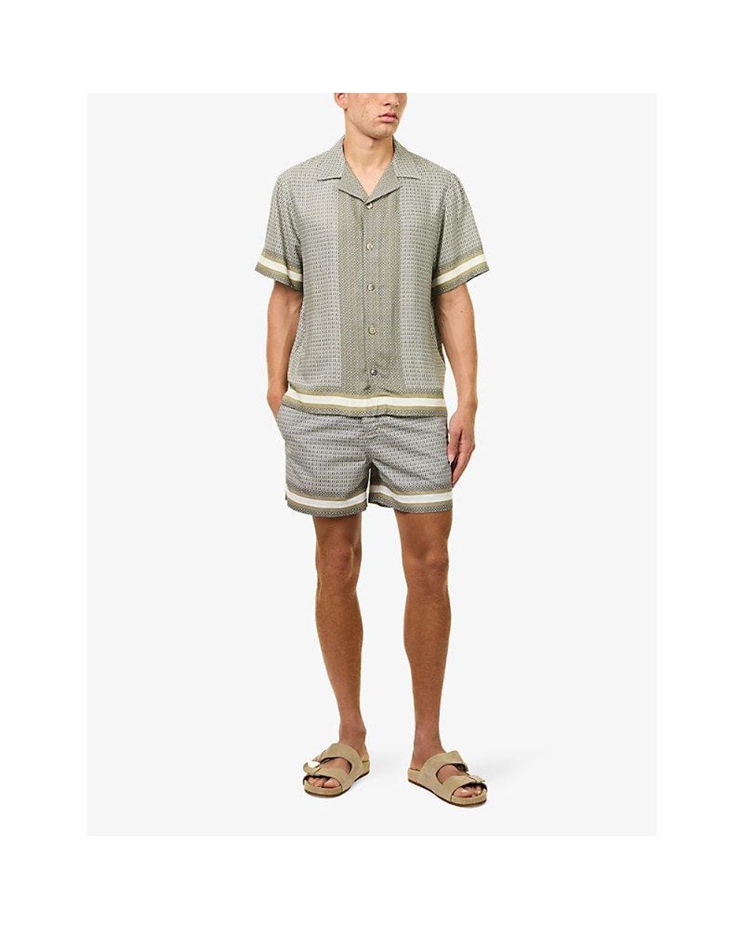 CHE Gray Berkeley Printed Woven Shirt for men
