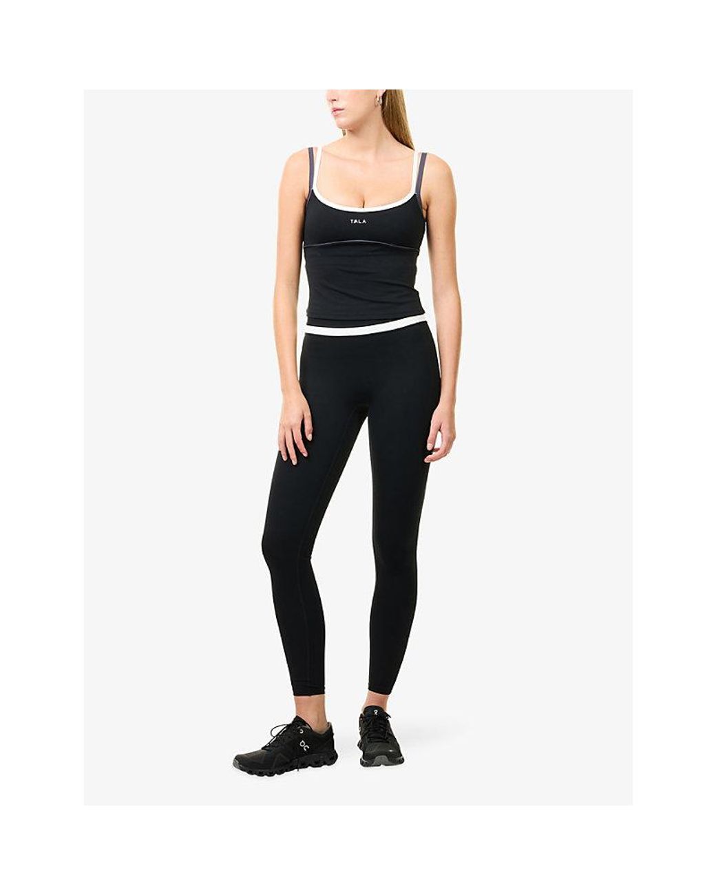WE Are Tala Blue Skinluxe Contrast-Strap Jersey Vest Top