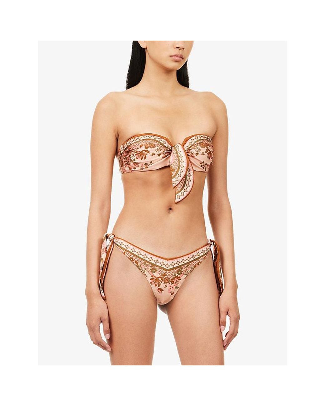 Zimmermann White Aster Scarf Tie Bikini Set