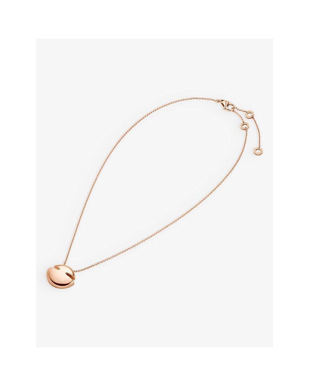 BVLGARI White Cabochon 18Ct Rose- Pendant Necklace