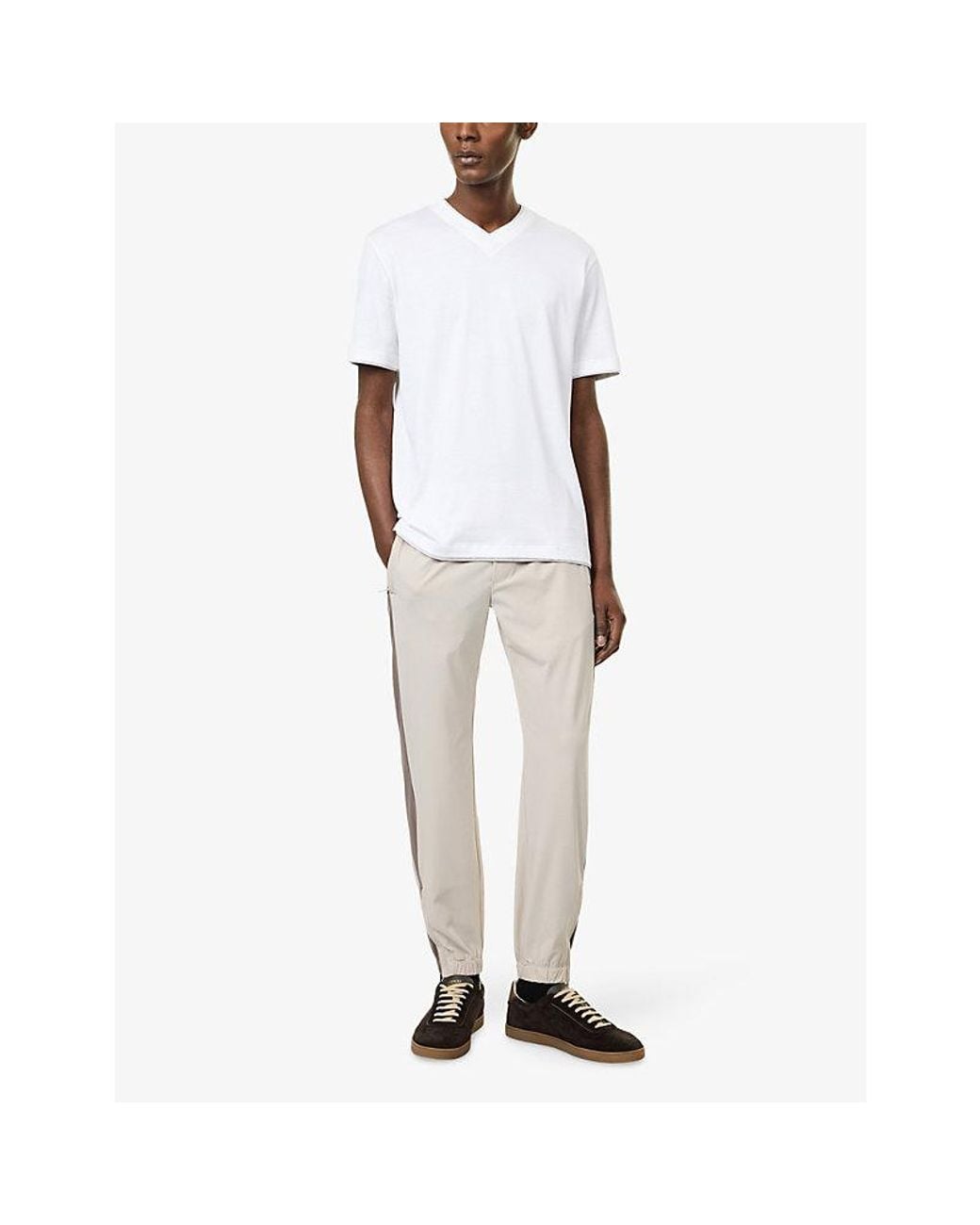 Eleventy White V-Neck Cotton T-Shirt for men