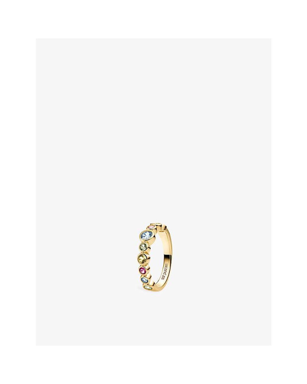 Sif Jakobs Metallic Sardinien 18Ct-Plated 925 Sterling- And Multicoloured Cubic Zirconia Ring