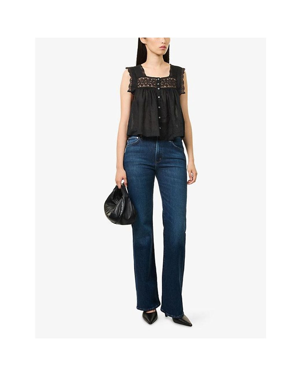 Citizens of Humanity Blue Lilah High-Rise Bootcut Denim Jeans
