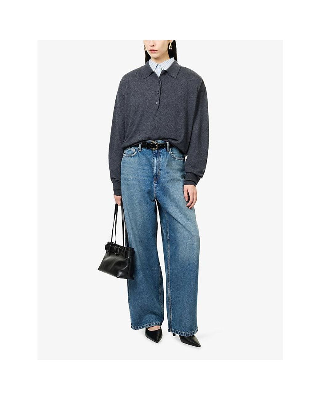 Frankie Shop Blue Kenny Tapered-Leg Denim Jeans