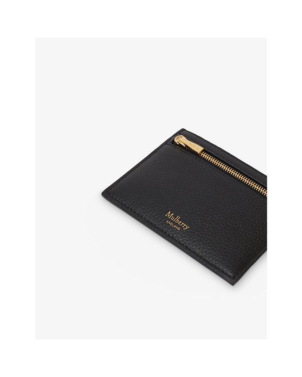 Mulberry Black Zipped Leather Card Holder