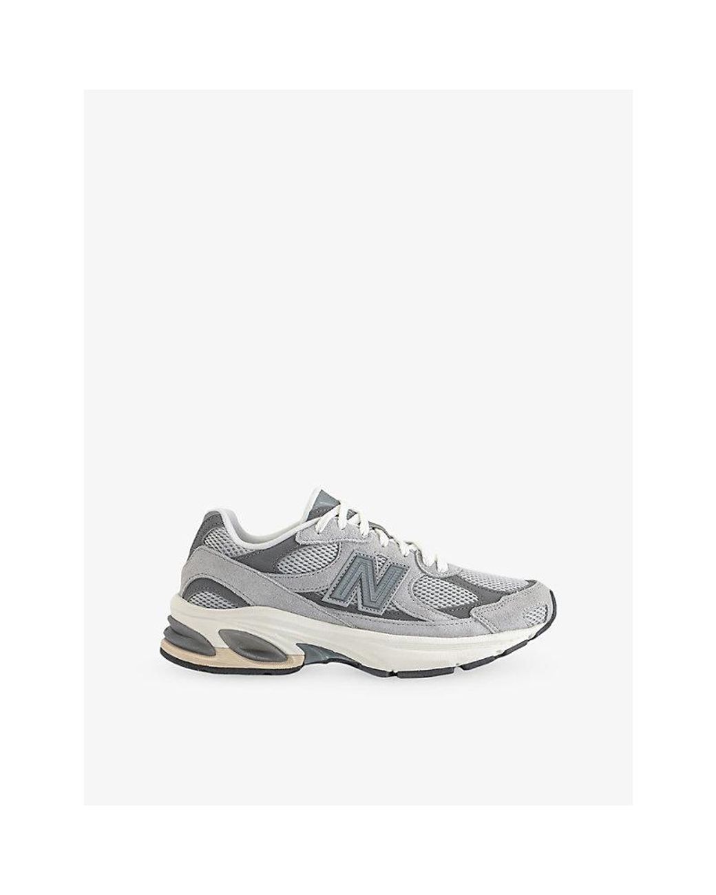 New Balance White 2010 Suede Trainers
