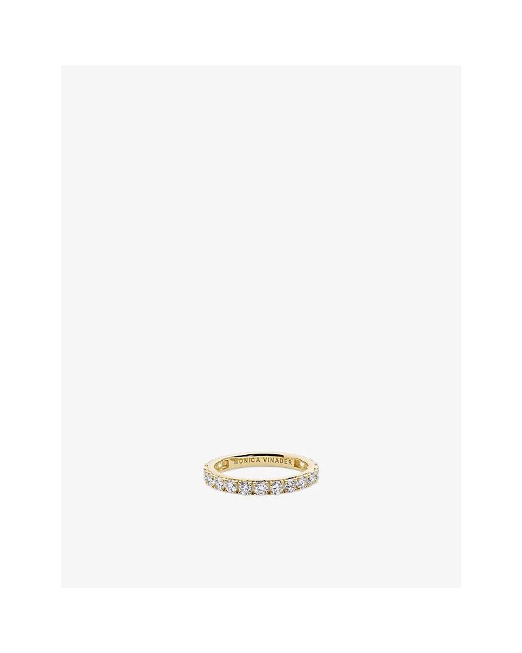 Monica Vinader Metallic Eternity 14Ct And 1.32Ct Lab Grown Diamond Ring