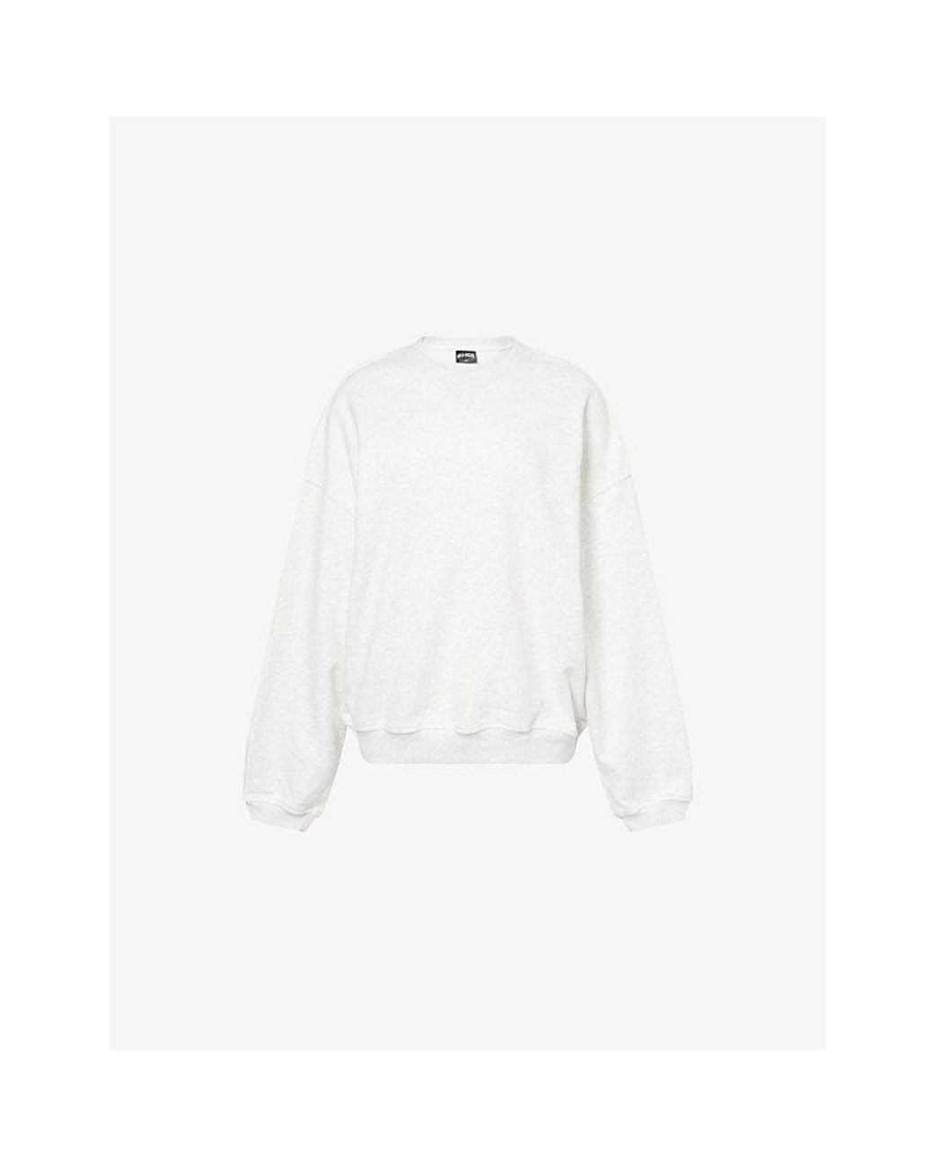 Ru & Rocka White Travel Brand-Logo Cotton Sweatshirt