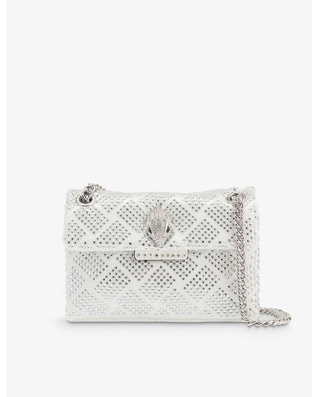 Kurt Geiger Kensington Mini Crystal embellished Woven Cross body
