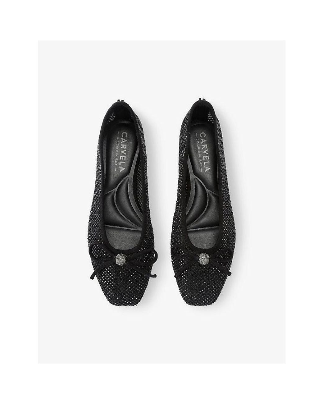 Carvela Kurt Geiger Black Emilia Mesh Ballet Flats