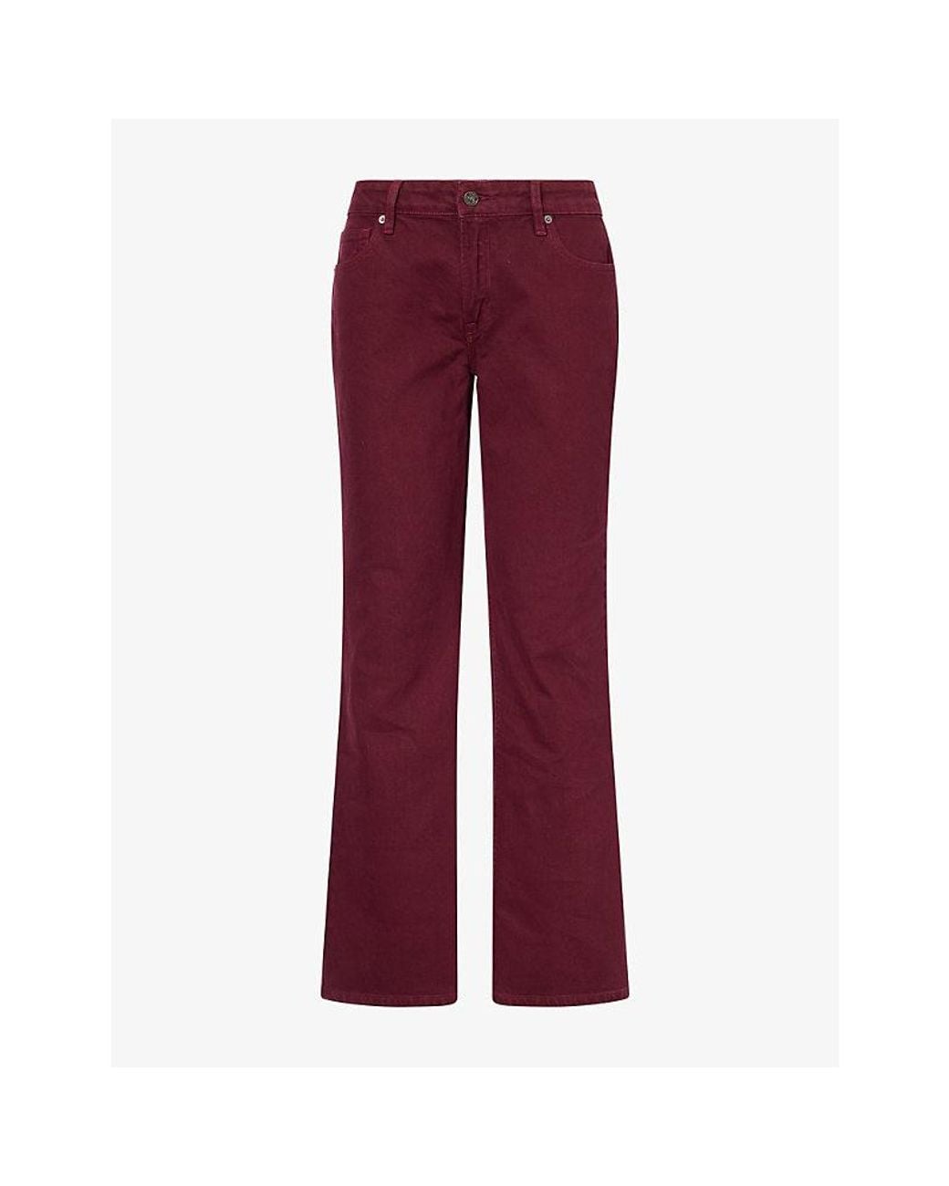 GOOD AMERICAN Red Vintage Low-Rise Bootcut Denim Jeans