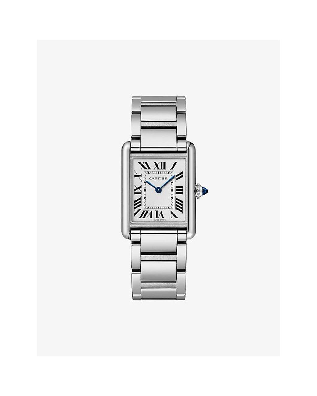 Cartier White Tank Must Solarbeat Large Photovoltaic Watch 33.7Mm