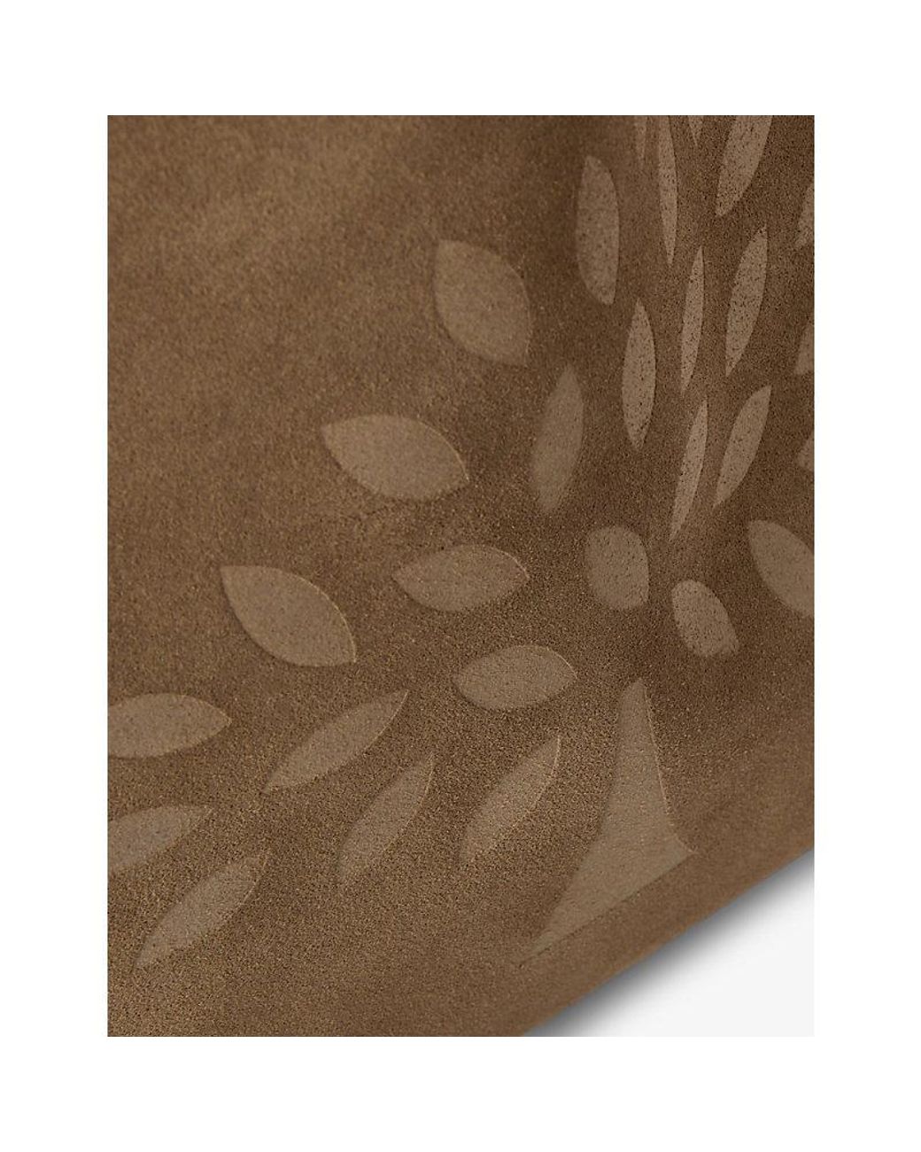 Mulberry Brown Oversized Tree Suede Tote Bag