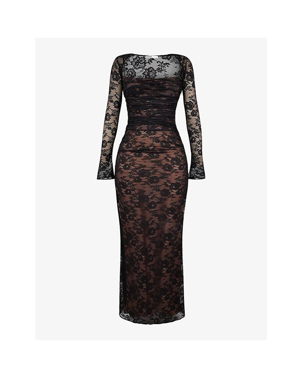 chinese dress ladies Baltic Born Womens Artemis Velvet Maxi Dress | Black