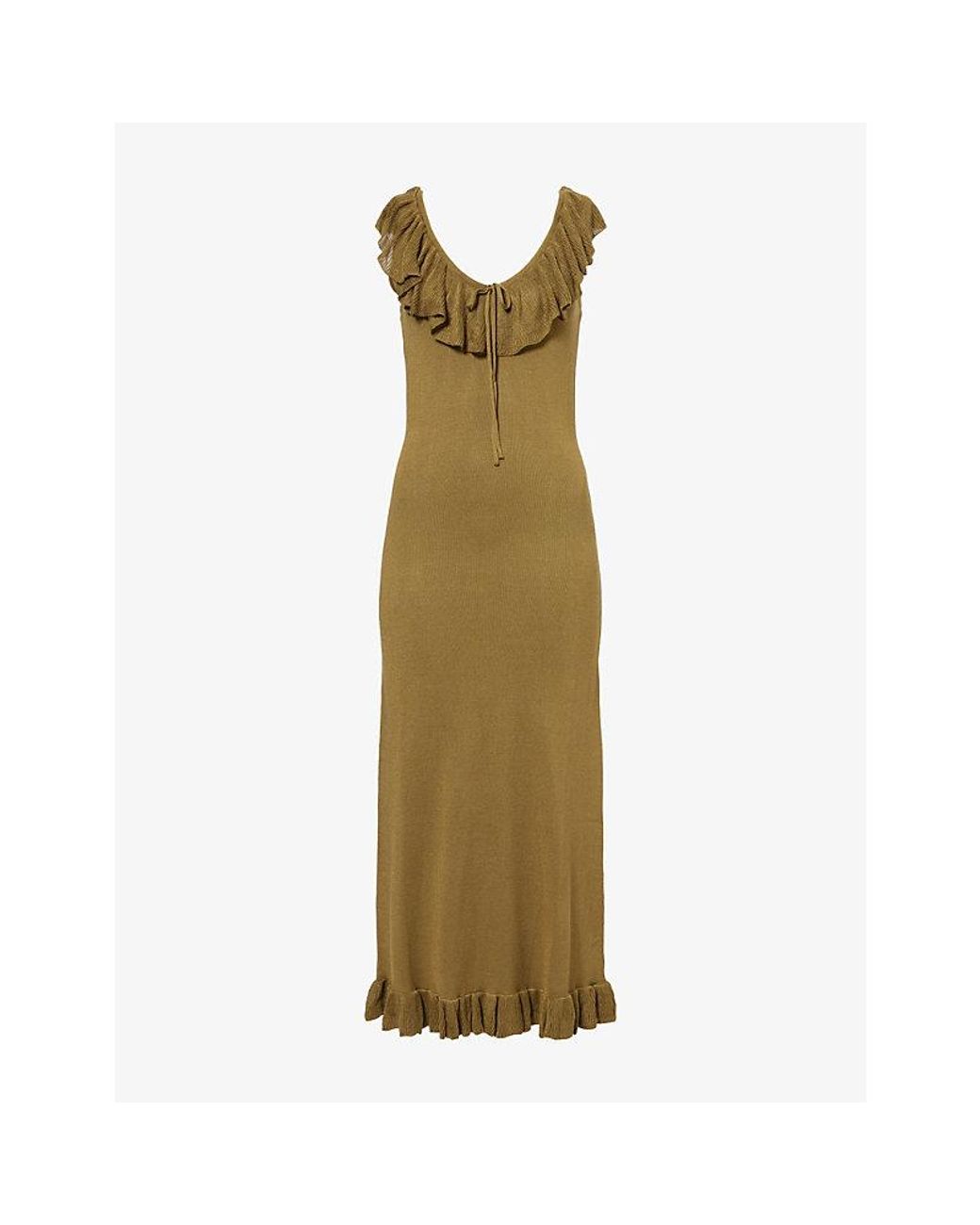 Pretty Lavish Metallic Sascha Frill Knit Midi Dress