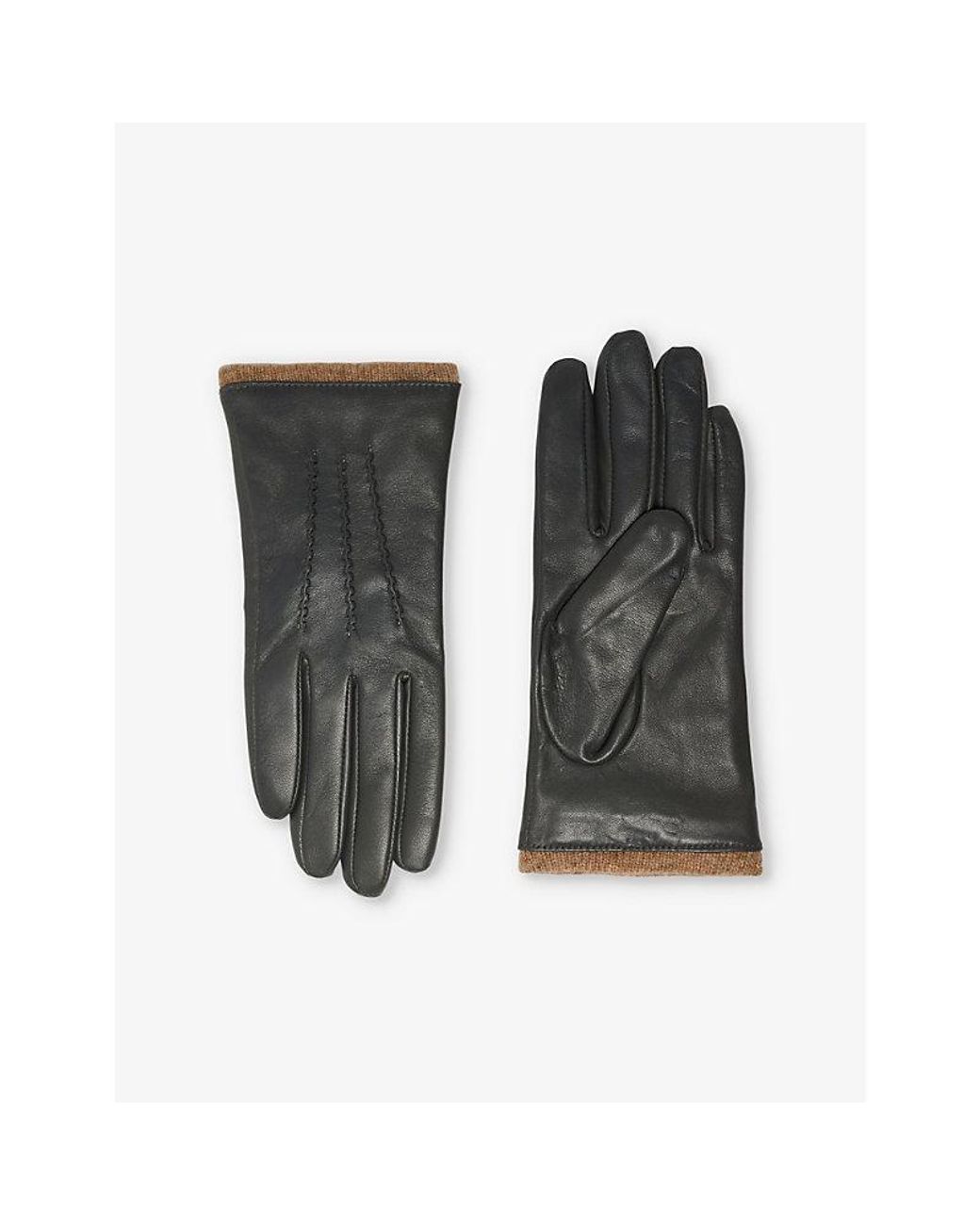 Dents Black Lorraine Leather Gloves