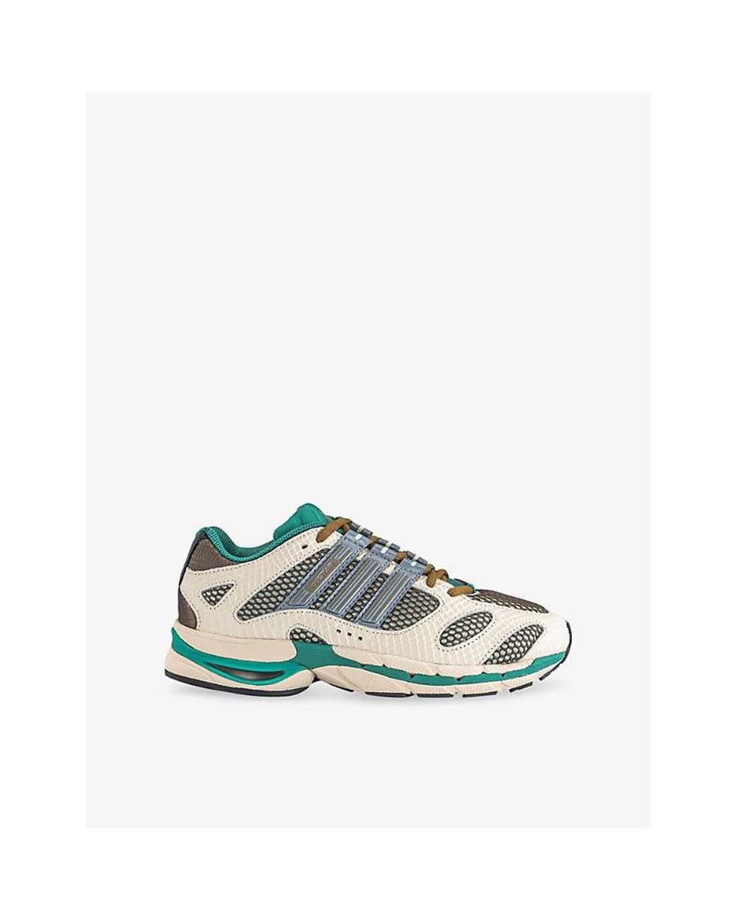 Adidas Blue Adistar Mesh And Faux-Leather Trainers for men