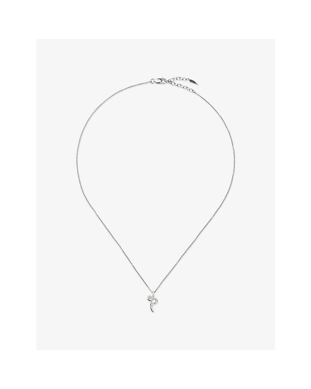 Missoma Metallic Curly Molten Mini Initial P-Plated Sterling- Necklace