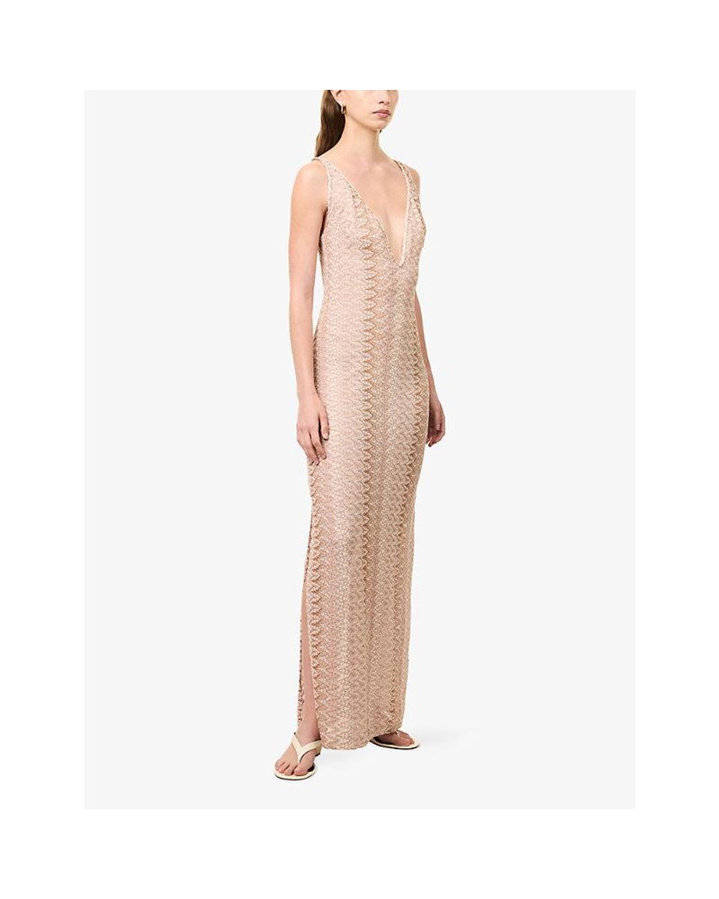 Cheap Monday Multicolor Sayulita V-Neck Knitted Maxi Dress