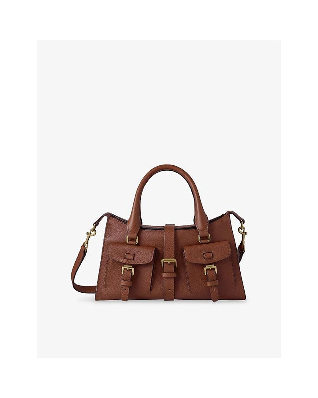 Mulberry Brown Small Roxanne Leather Top-Handle Bag
