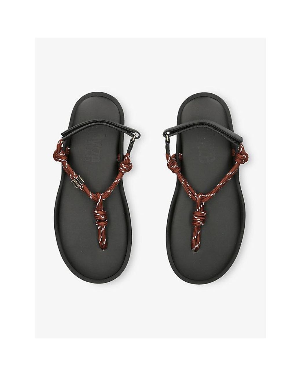 FLOWZE Brown Flò Woven Sandals