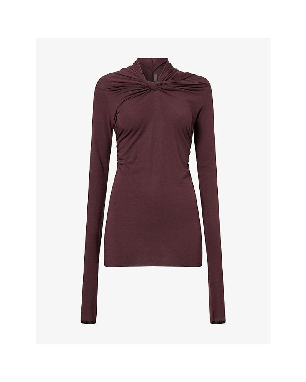 Rick Owens Purple Kairo Long-Sleeve Jersey Top