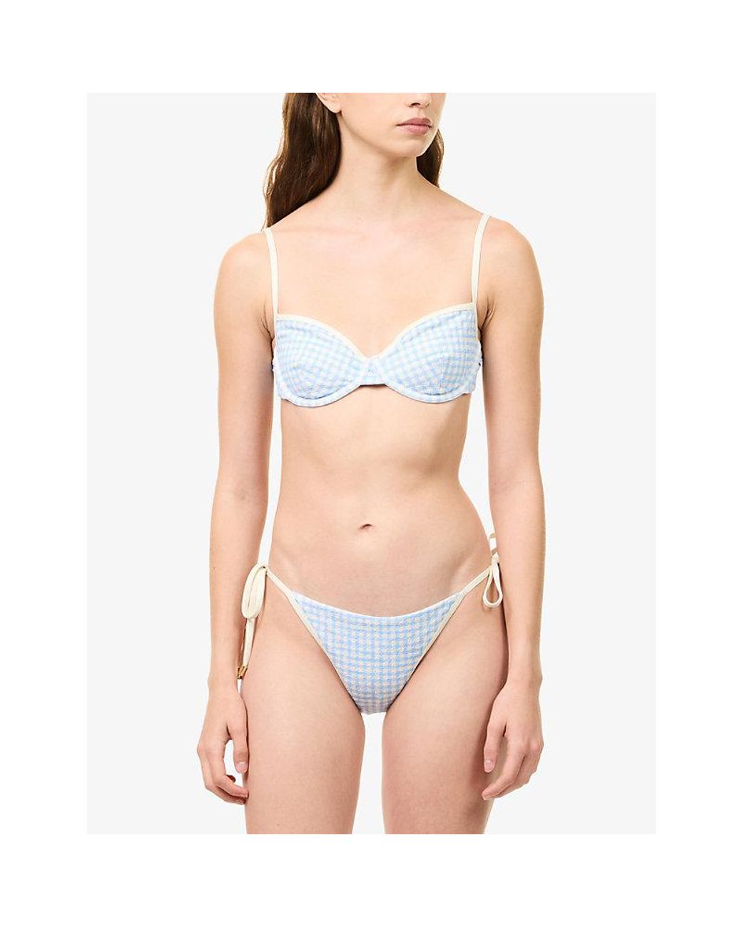 Cheap Monday Blue Capri Underwired Bikini Top