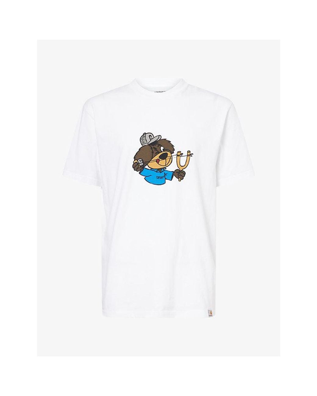 Carhartt White Slingshot Short-Sleeve Cotton T-Shirt for men