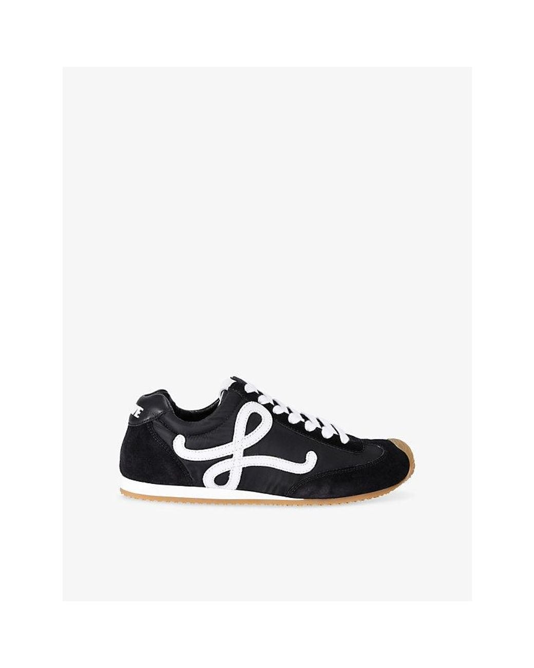 Loewe Black Ballet Runner 2.0 Suede And Woven Low-Top Trainers