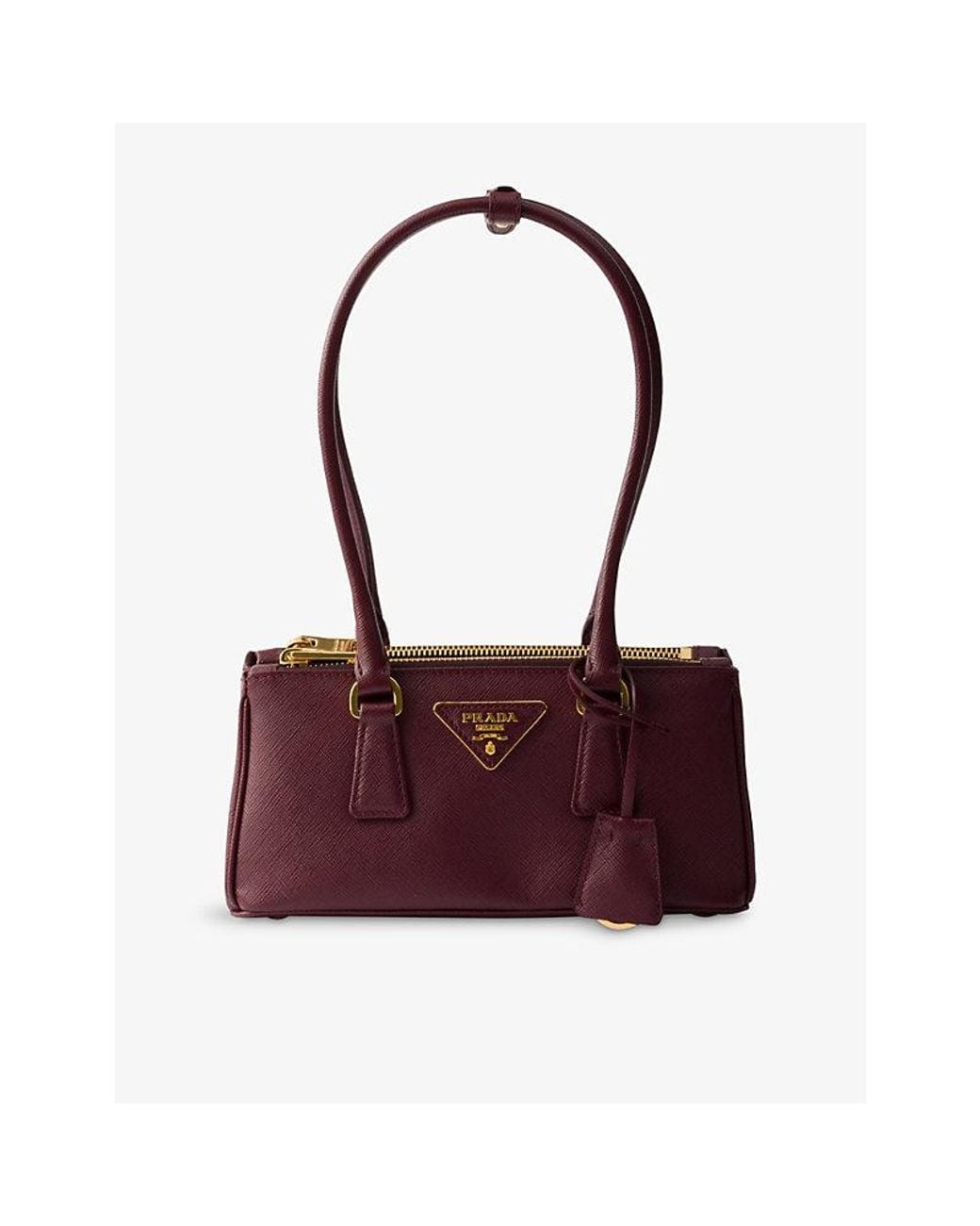 Prada Purple Galleria Mini Saffiano Leather Shoulder Bag
