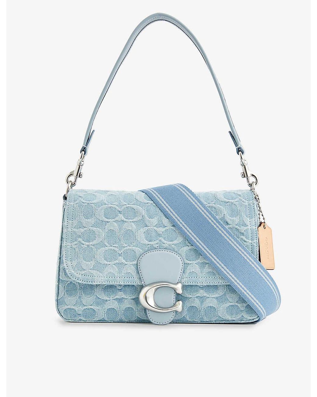 COACH Tabby Logoembossed Denim Shoulder Bag in Blue Lyst Canada