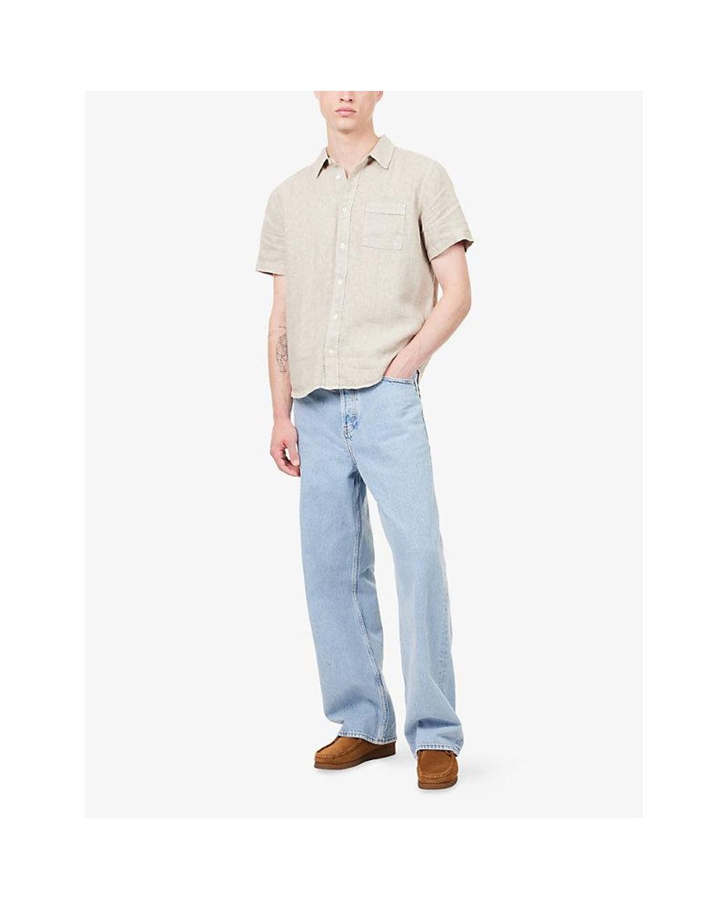 FRAME Blue Baggy Oversized Denim Jeans for men