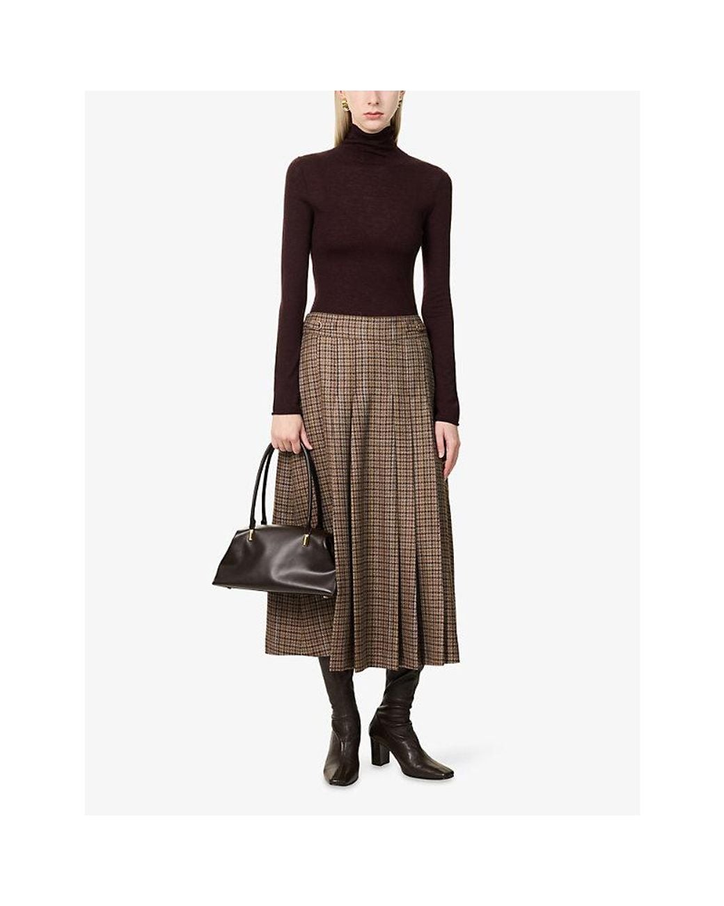 ME+EM Purple Barely There Jumper Merino And Cashmere Top
