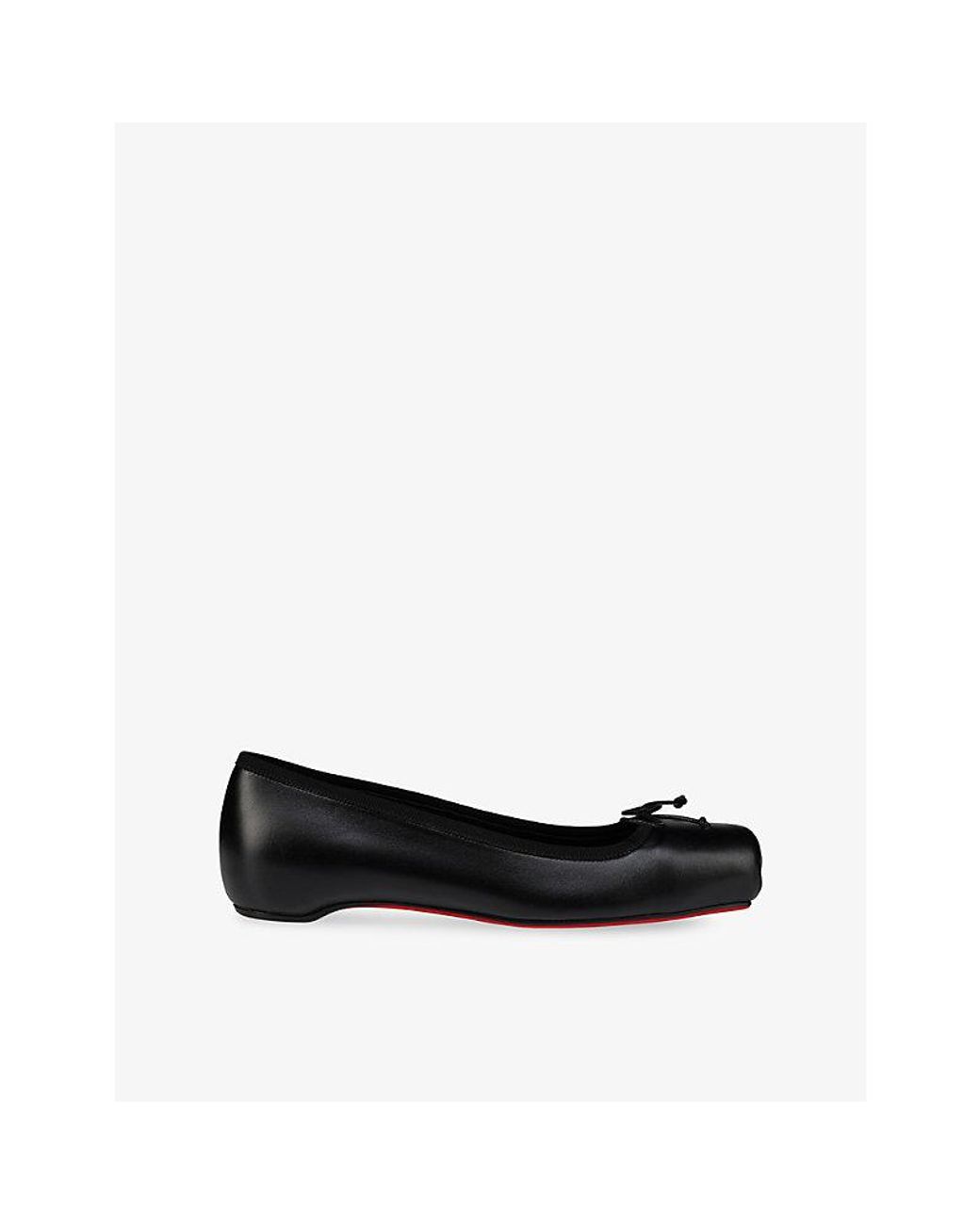 Christian Louboutin Black Cassia Nodo Leather Ballet Flats