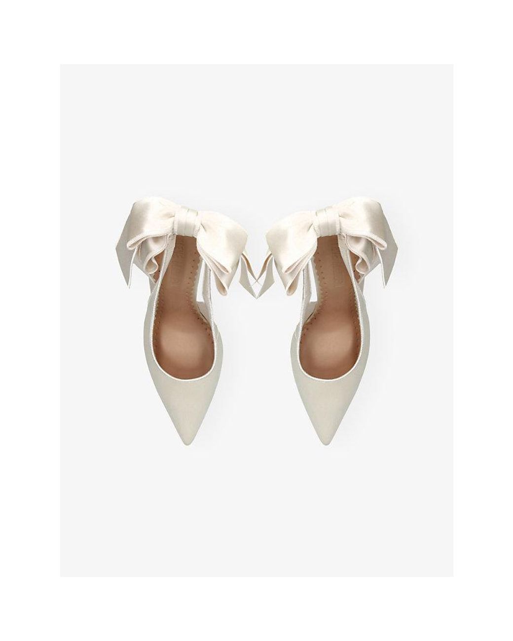 Steve Madden White Teacup Satin Heels