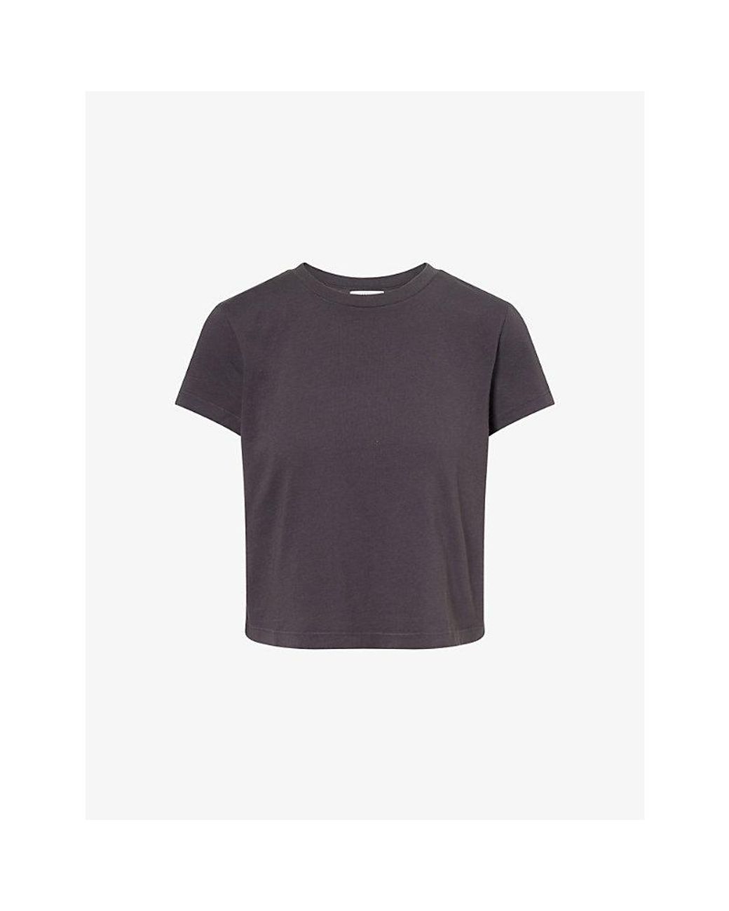 Agolde Blue Adine Shrunken Cotton-Jersey T-Shirt