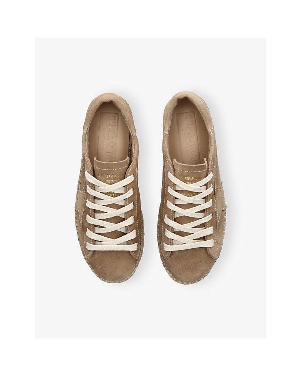 Golden Goose Deluxe Brand Natural Super-Star Suede Trainers