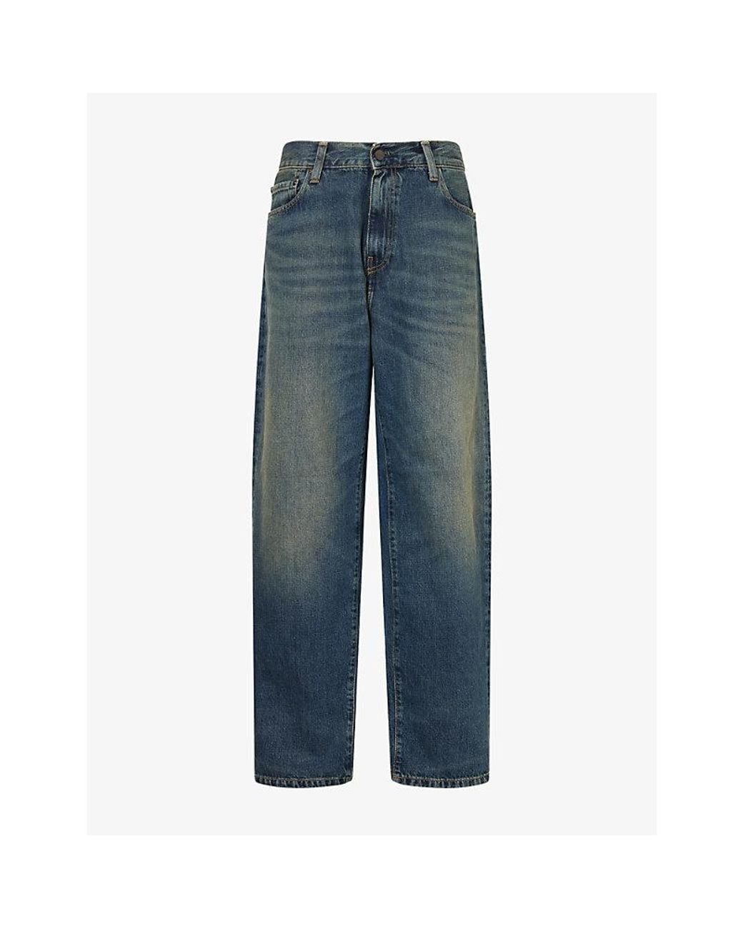 Carhartt Blue Aaron Tapered Cotton Denim Jeans for men