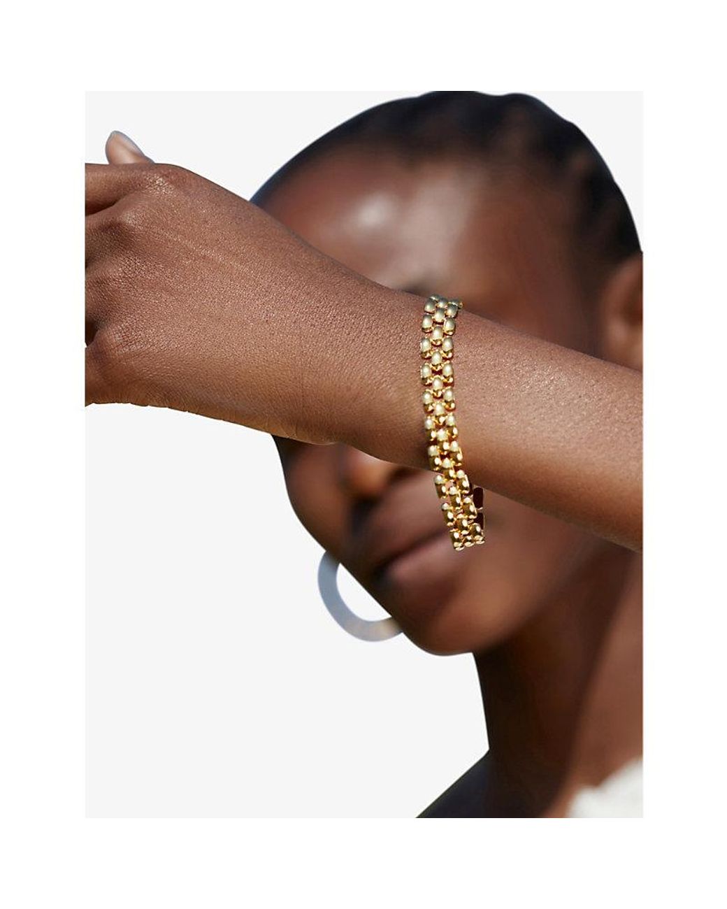Monica Vinader Metallic Heirloom 18Ct-Plated Vermeil Sterling Bracelet