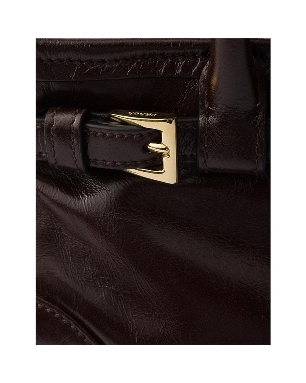 Prada Brown Bonnie Leather Mini Shoulder Bag