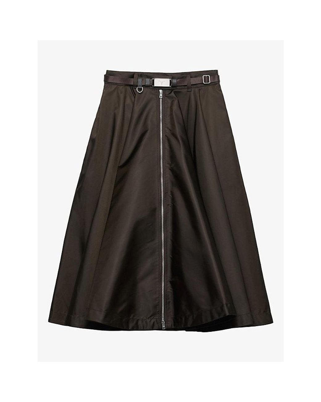Prada Black Re-Nylon Midi Skirt
