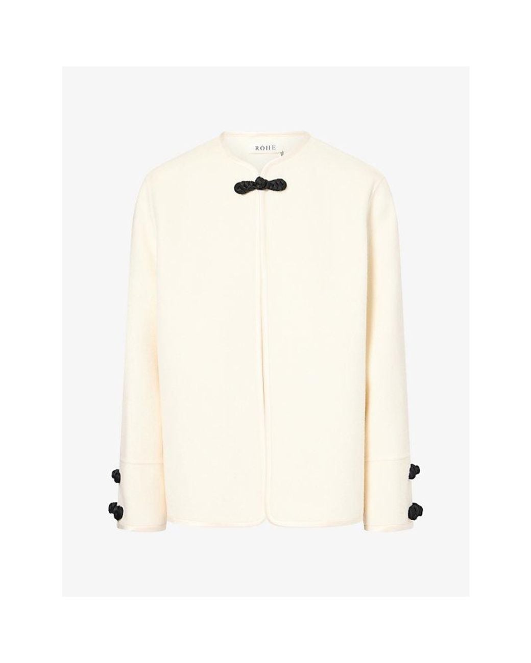 RÓHE Frames Natural Pankou Knotted Wool-Blend Jacket