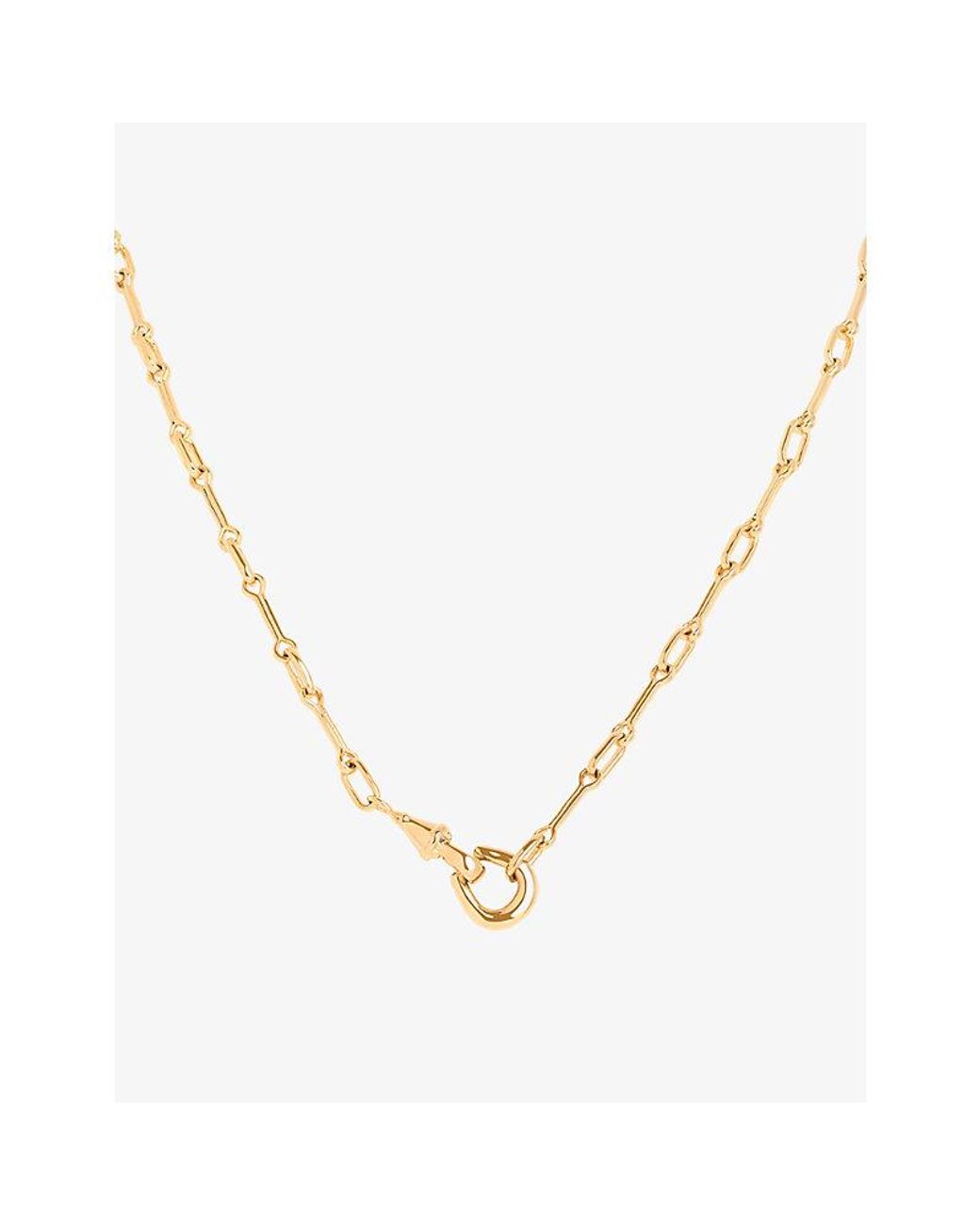 Astrid & Miyu Metallic Link Hardware 18Ct-Plated Brass Chain Necklace