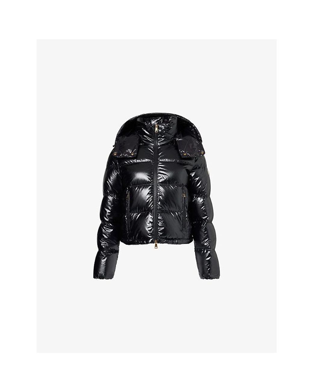 Moncler Black Niveole Hooded Quilted Shell-Down Jacket