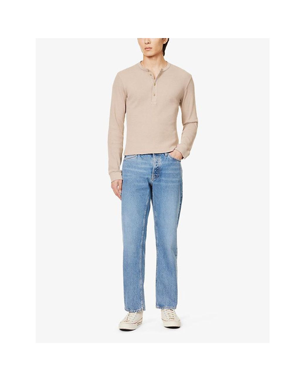 Nudie Jeans Blue Rad Rufus Regular-Fit Straight-Leg Jeans for men