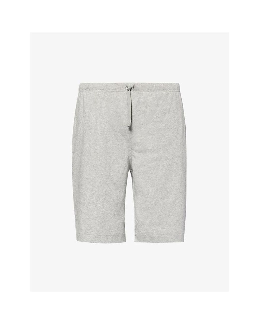 Polo Ralph Lauren Gray Logo-Embroidery Relaxed-Fit Cotton-Jersey Pyjama Shorts for men
