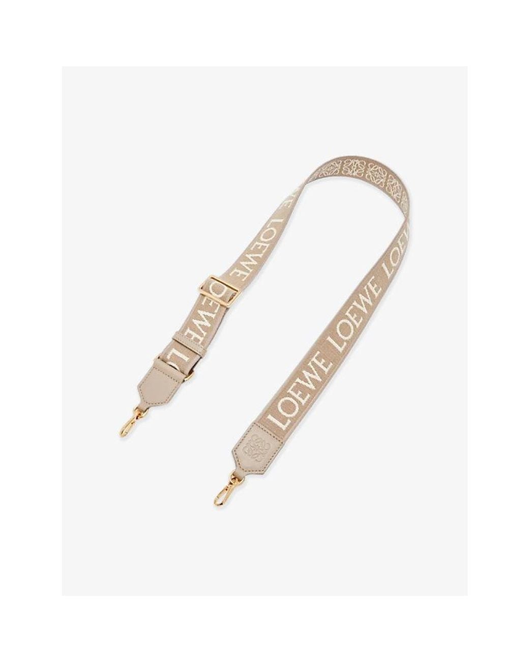 Loewe Metallic Anagram Logo-Print Cotton-Blend Bag Strap