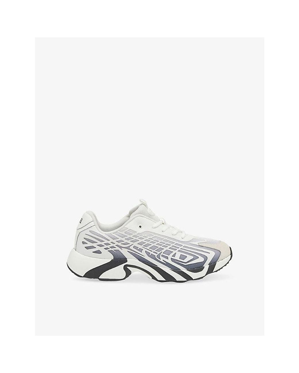 DIESEL White S-D-Vit's 500 Low Mesh Trainers for men