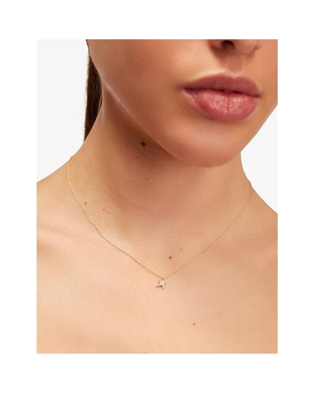 Kismet by Milka White Starstruck Mini 0.05Ct Diamond Pendant Necklace